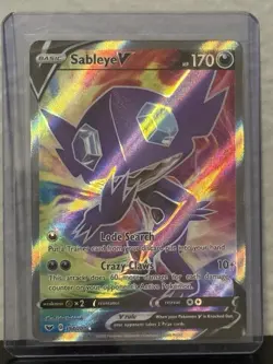 Sableye v Full Art Holo Ultra Rare Card 194/202 Swsh01 Sword & Shield - Image 1