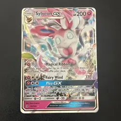 Pokemon Sylveon GX Full Art Holo Card 92/145 Sm-Guardians Rising - Image 1