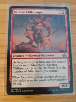 MTG Sardian Cliffstomper 151 The Brothers' War M/NM Free UK P&P - Image 1