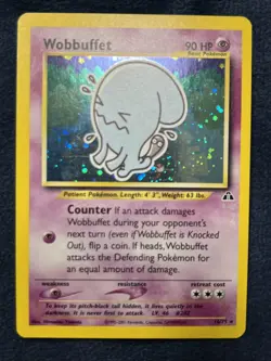 Pokemon TCG Wobbuffet Neo Discovery 16/75 Rare Holo Card SET BREAK - Image 1
