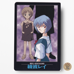 Evangelion Bandai Carddass No.8 Rei Ayanami card 1996 - Image 1