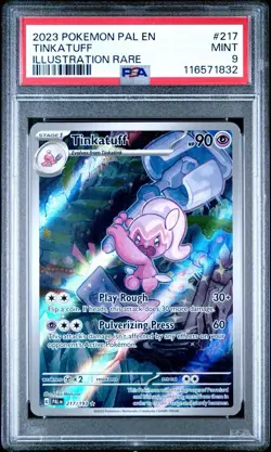 PSA 9 Tinkatuff Paldea Evolved 217/193 Illustration Rare Pokemon Card - Image 1