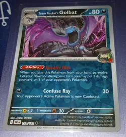 Team Rocket’s Golbat 121/182 Reverse Holo Destined Rivals DRI Pokemon Card NM - Image 1