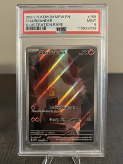 Pokemon TCG 2023 151 Charmander Card 168/165 PSA 9 🔥 👀 - Image 1