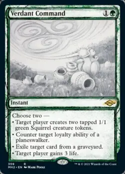 Verdant Command (Showcase) - Near Mint MTG Modern Horizons 2 - Image 1