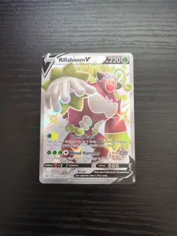Rillaboom V SV105/SV122 Shiny Holo Rare Shining Fates: Shiny Vault Pokemon Card - Image 1