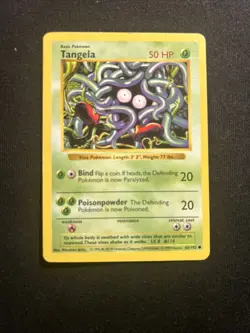 Tangela 66/102 Base Set Shadowless - Vintage Pokemon Card - LP - Image 1