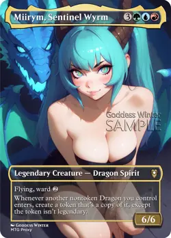 MTG - Miirym, Sentinel Wyrm - Fanart Borderless Style - EDH / Playtest - Image 1