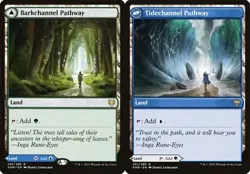 Barkchannel Pathway // Tidechannel Pathway Kaldheim LP MTG - Image 1