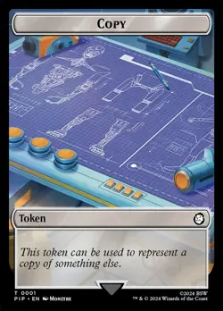 4x Copy Token - NM - Universes Beyond: Fall out - SPARROW MAGIC mtg - Image 1