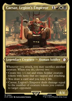1x Caesar, Legion's Emperor *FOIL THICK CARD* - NM - Fallout - SPARROW MAGIC mtg - Image 1