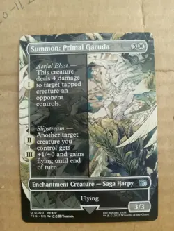 Summon: Primal Garuda NM BORDERLESS Final Fantasy MTG MINT PACK FRESH!! - Image 1