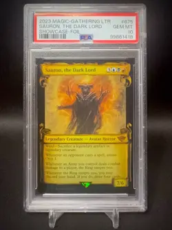 *POP 2** 🌈 PSA 10 - Sauron, the Dark Lord - FOIL Showcase Scrolls - MTG LOTR - Image 1