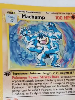 POKEMON CARD MACHAMP 1ST EDITION HOLOGRAM 8/102 BASE SET - Image 3