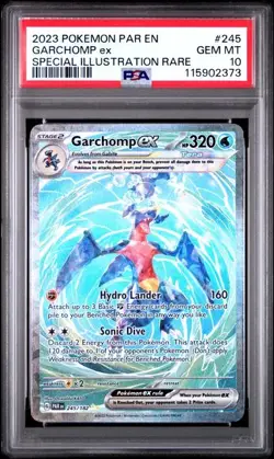 2023 POKEMON PAR EN-PARADOX RIFT SPECIAL ILLUSTRATION RARE GARCHOMP EX PSA 10 - Image 1