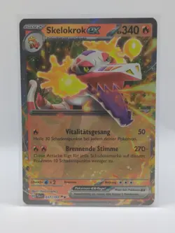 Pokemon Karte Skelokrok ex PAL 037/193 Entwicklungen in Paldea NM Feuer Rare DE - Image 1