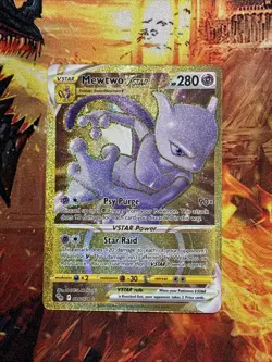 Pokemon Go - Mewtwo Vstar 86/78 - Secret Gold Rare - Image 1