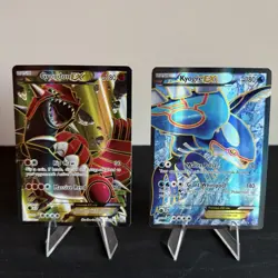 FULL ART Kyogre + Groudon EX ULTRA RARE Pokemon TCG 148/160 XY Primal Clash - Image 1