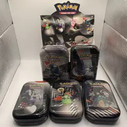 Pokemon TCG Black Bolt & White Flare Unova Mini Tins (Lot of 5 + retail package) - Image 1