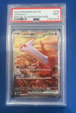 Latias EX 239/191 Surging Sparks Special Illustration Rare Holo PSA 9 🔥 Pokemon - Image 1