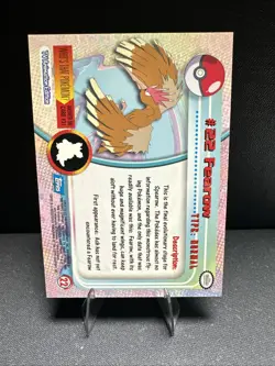 1999 Topps Pokemon TV Animation Series 1 Fearow #22 Blue Label Non Holo - Image 2