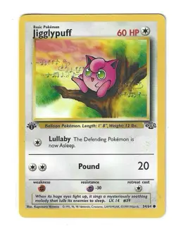 Jigglypuff 1st Edition Common Jungle 54/64 Pokemon TCG - LP-MP - Image 1