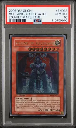 YUGIOH PSA 10 Voltanis the Adjudicator EOJ-EN023 Ultimate Rare 1st Edition *9910 - Image 1
