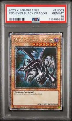 YUGIOH PSA 10 2023 Red-Eyes Black Dragon TN23-EN003 QCR Promo *9930 - Image 1