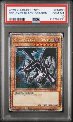 YUGIOH PSA 10 2023 Red-Eyes Black Dragon TN23-EN003 QCR Promo *9931 - Image 1