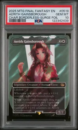 2025 MAGIC: THE GATHERING FINAL FANTASY #0519 AERITH GAINSBOROUGH PSA 10 SURGE - Image 1