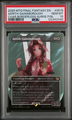 2025 MAGIC: THE GATHERING FINAL FANTASY #0519 AERITH GAINSBOROUGH PSA 10 SURGE - Image 1