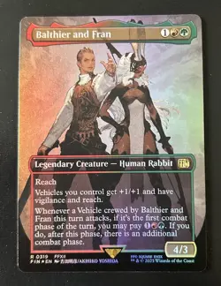 MTG Final Fantasy Balthier and Fran Borderless Foil Magic Commander NM - Image 1
