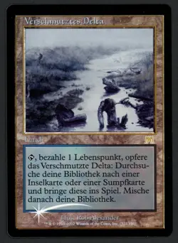 ***FOIL German Polluted Delta Misprint (Purple near Foil Star)*** MTG Onslaught - Image 1