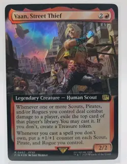 Vaan, Street Thief (Extended Art) (FOIL) R #467 MTG Final Fantasy RARE FF12 FIN - Image 1