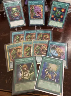 Yugioh Card 12 Card Lot Pot Of Greed/ Pot Of Desires/Graceful Charity/Draw Cards - Image 1