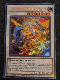 Yugioh NM Power Tool Dragon HAC1-EN177 Secret Rare Limited Edition!! - Image 1