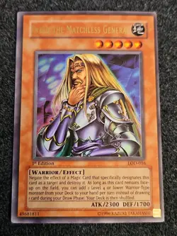 Yu-Gi-Oh Card Freed The Matchless General 1st Edition Foil LOD-016 HP - Image 1