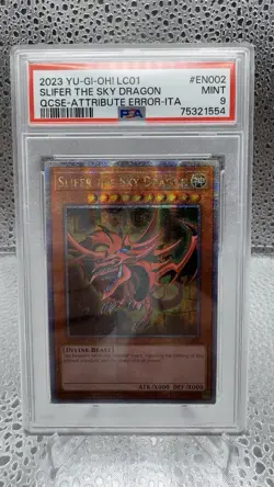 PSA 9 Slifer the Sky Dragon 25th Quarter Century Starlight LC01-EN002 Yugioh - Image 1
