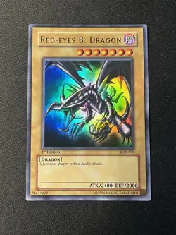 Red Eyes B. Dragon LOB-070 1st ED Ultra Rare Yugioh Asian English NM-Mint - Image 1
