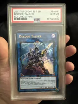 PSA 10 GEM MT Yugioh 2017 Decode Talker YS17-EN041 Starter Deck Link Strike POP2 - Image 1