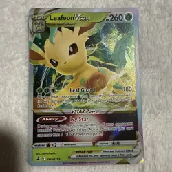 Pokemon Leafeon VSTAR TCG Sword & Shield SWSH195 Holo Promo Card NM-LP Condition - Image 1