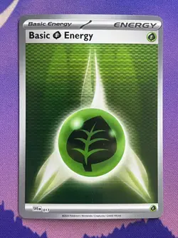 Grass Energy - Pokemon Black Bolt & White Flare holo Card #017 - Image 1