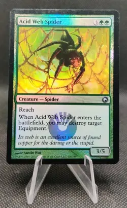 Acid Web Spider Foil Scars of Mirrodin MTG Magic The Gathering Card - Image 1