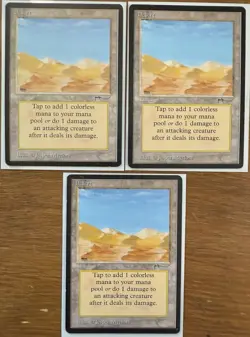 Desert X 3 NM Arabian Nights- VTG MTG Magic the Gathering Card Land - Image 1