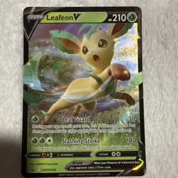 Pokemon Leafeon v TCG PSA 9 Sword & Shield SWSH194 Holo Promo Card - Image 1