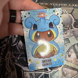 Eevee Lapras Poncho Let’s Go Eevee Card Database Gold Cracked Holo Pokemon - Image 2