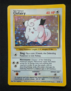Clefairy Holo 5/102 Base Set Pokemon Card LP - Image 1