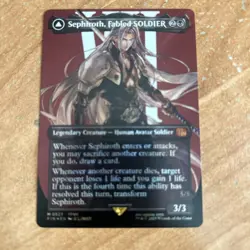 Sephiroth, Fabled SOLDIER (Borderless) (Surge Foil) Final Fantasy Foil card #527 - Image 3