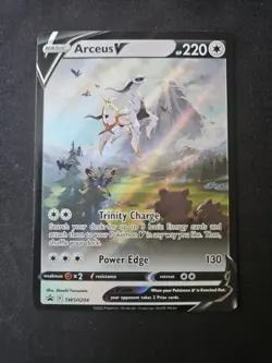 Arceus V SWSH204 Sword & Shield Black Star Promo Full Art Holo Card NM Condition - Image 1