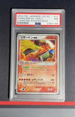PSA 7 Pokemon Card - Charizard EX 1st ED 012/052 Random Construct Starter Deck - Image 1